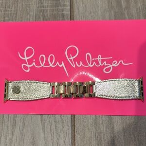 Lilly Pulitzer Silver Glitter Stretch Watch Band